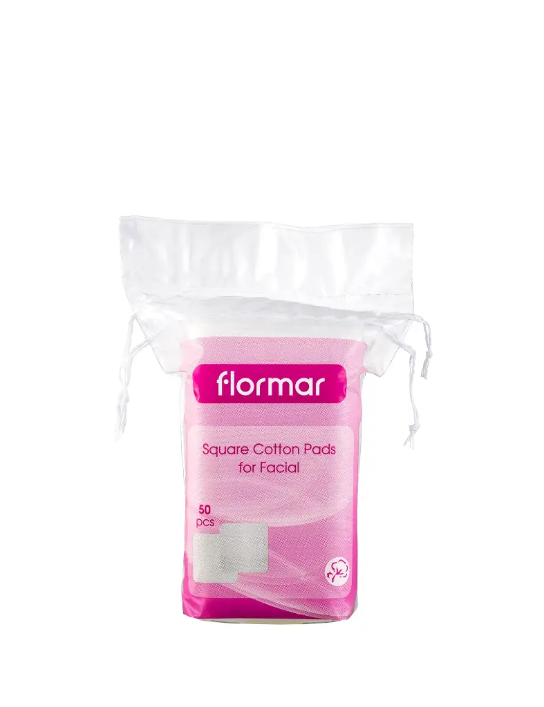FLORMAR SQUARE COTTON PADS FOR FACIAL