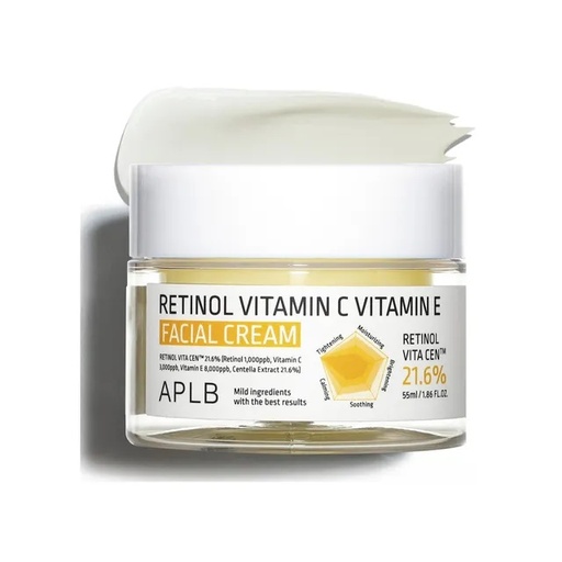 Aplb Crème Éclat Rajeunissant Visage Rétinol Vitamin C Vitamin E 55 ml